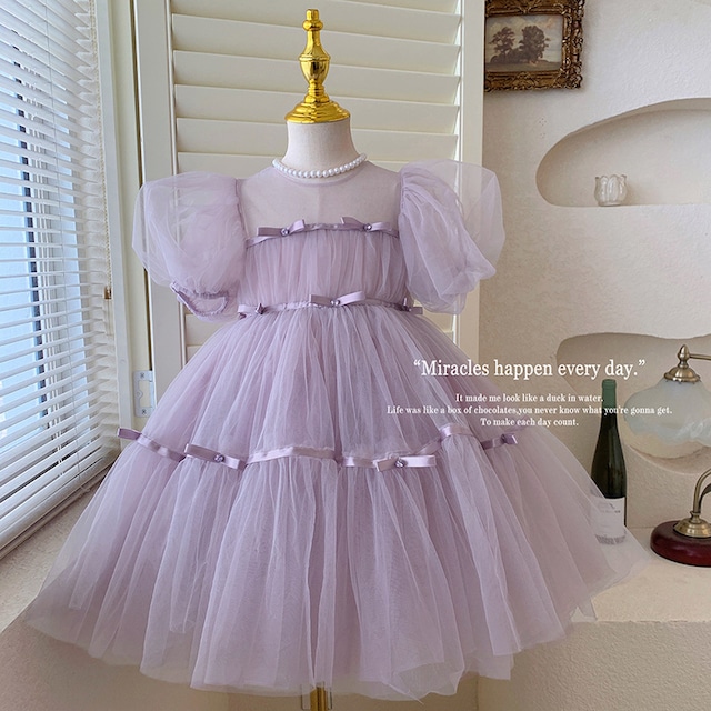 予約purple ribbon dress