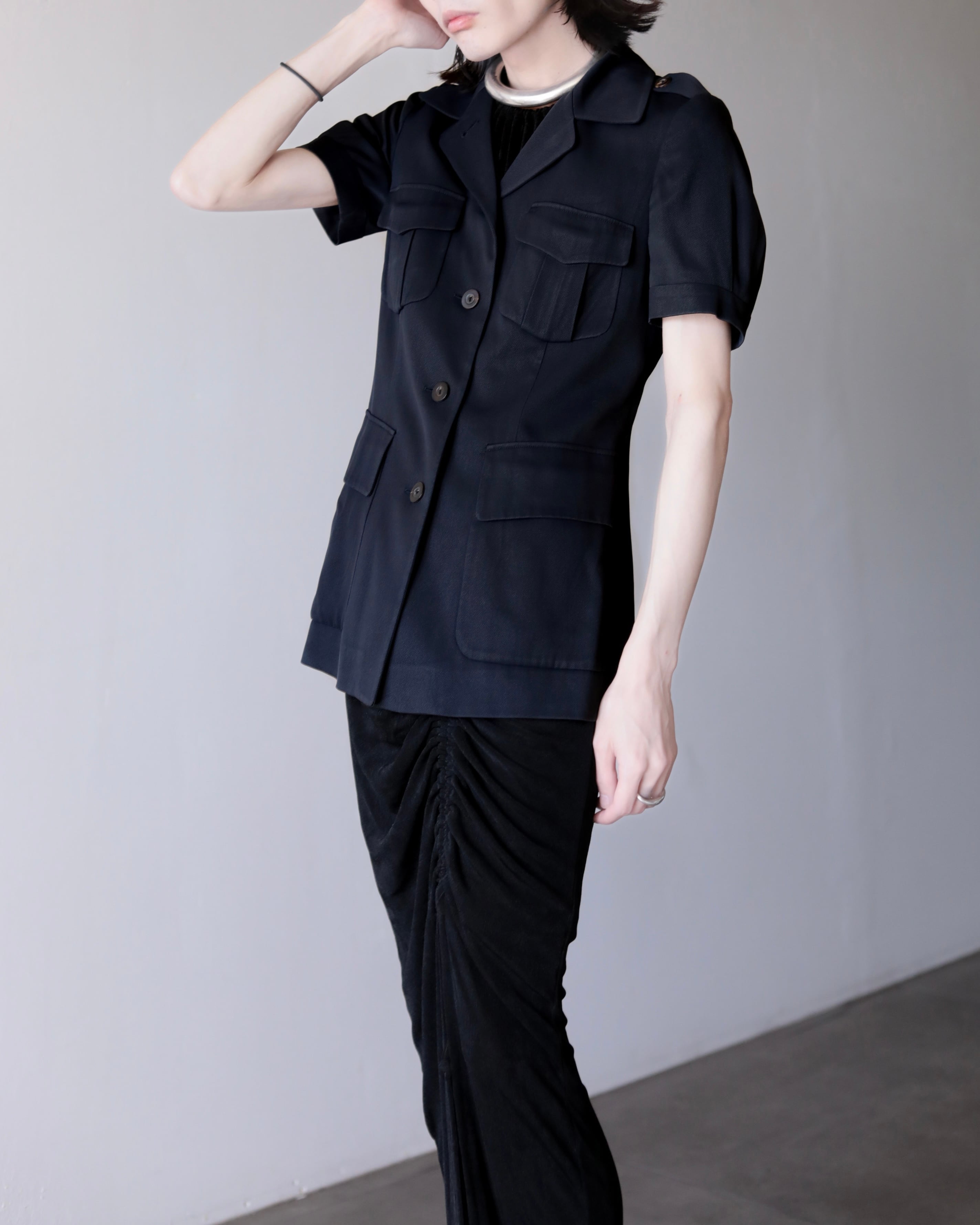 1980s JIL SANDER+ short sleeve safari design jacket Made In Italy