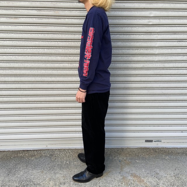 00s スパイダーマン プリントロンT ムービーT アメコミ　ネイビー　M