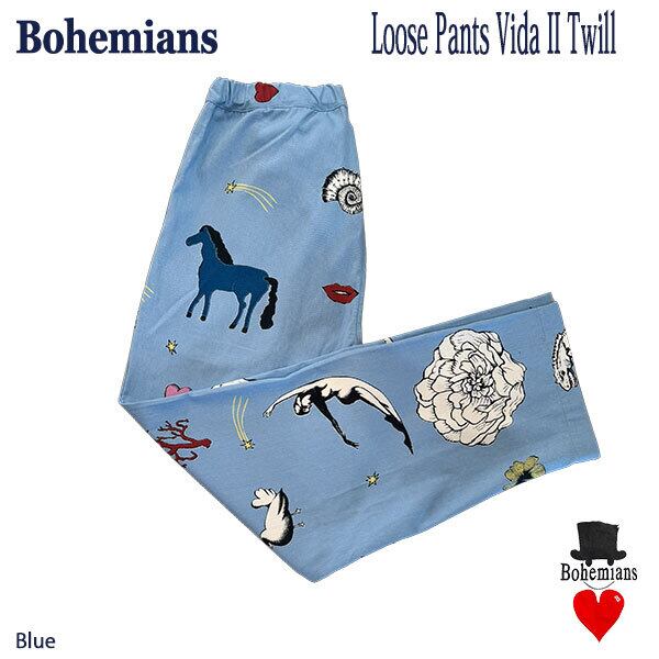 Bohemians ボヘミアンズ VIDA Ⅱ TWILLLOOSE PANTS VIDA 2 TWILL LOOSE PANTS BLUE ルーズパンツ UNISEX 男女兼用
