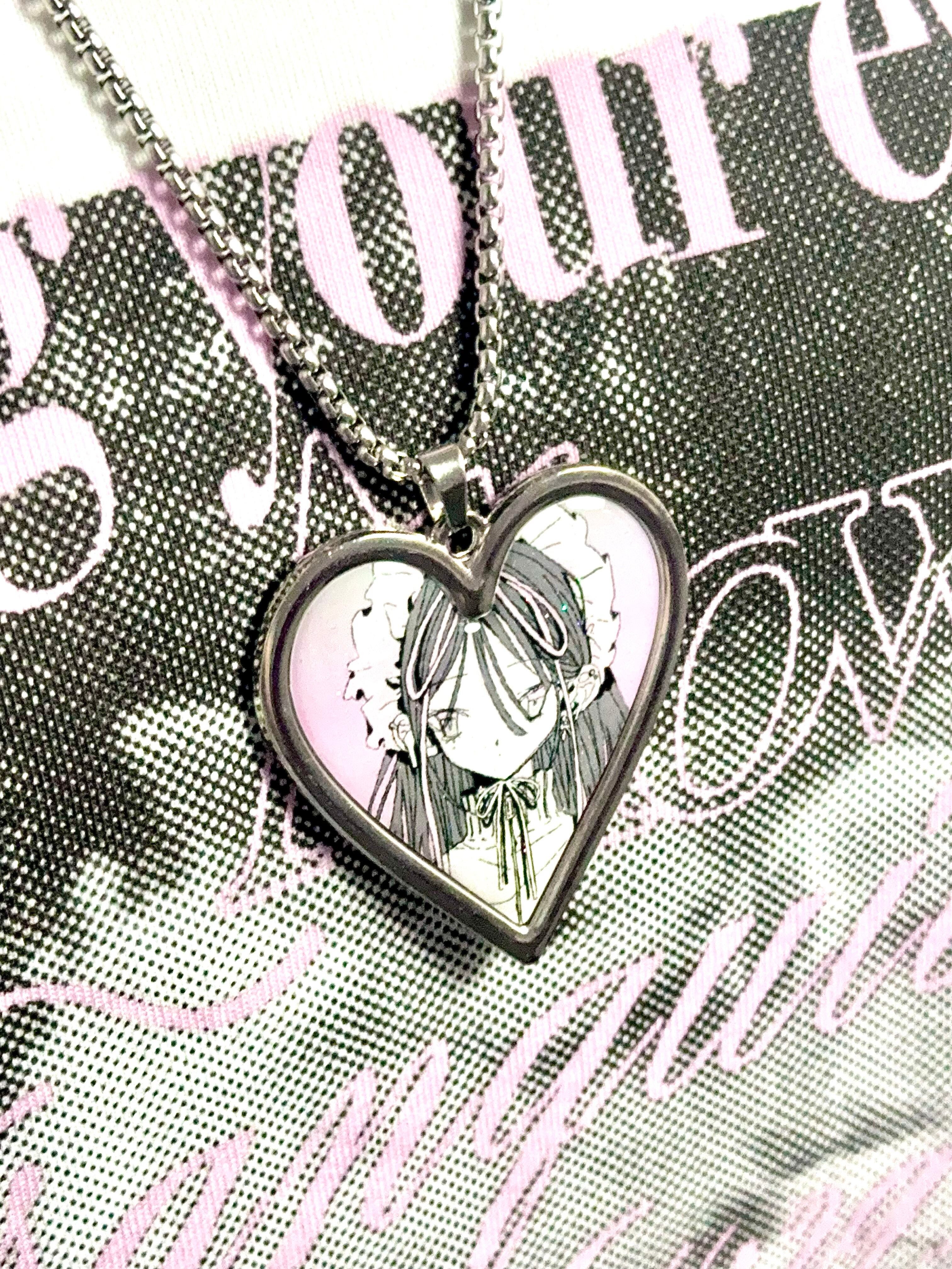 marumaruzip]トキメキハートネックレス【両面イラスト／アクセサリー