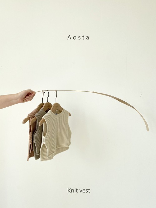 【即納】" knit vest " ニットベスト Aosta　韓国子供服
