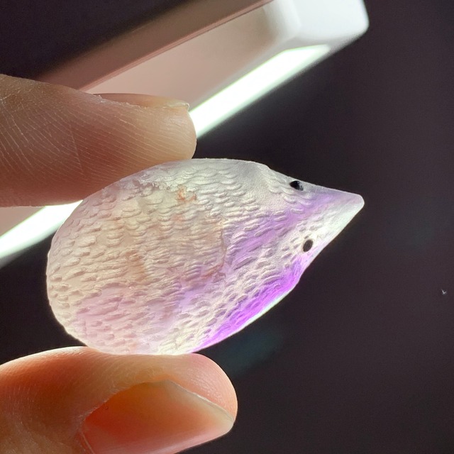 81つぶらな瞳フローライトハリネズミさん