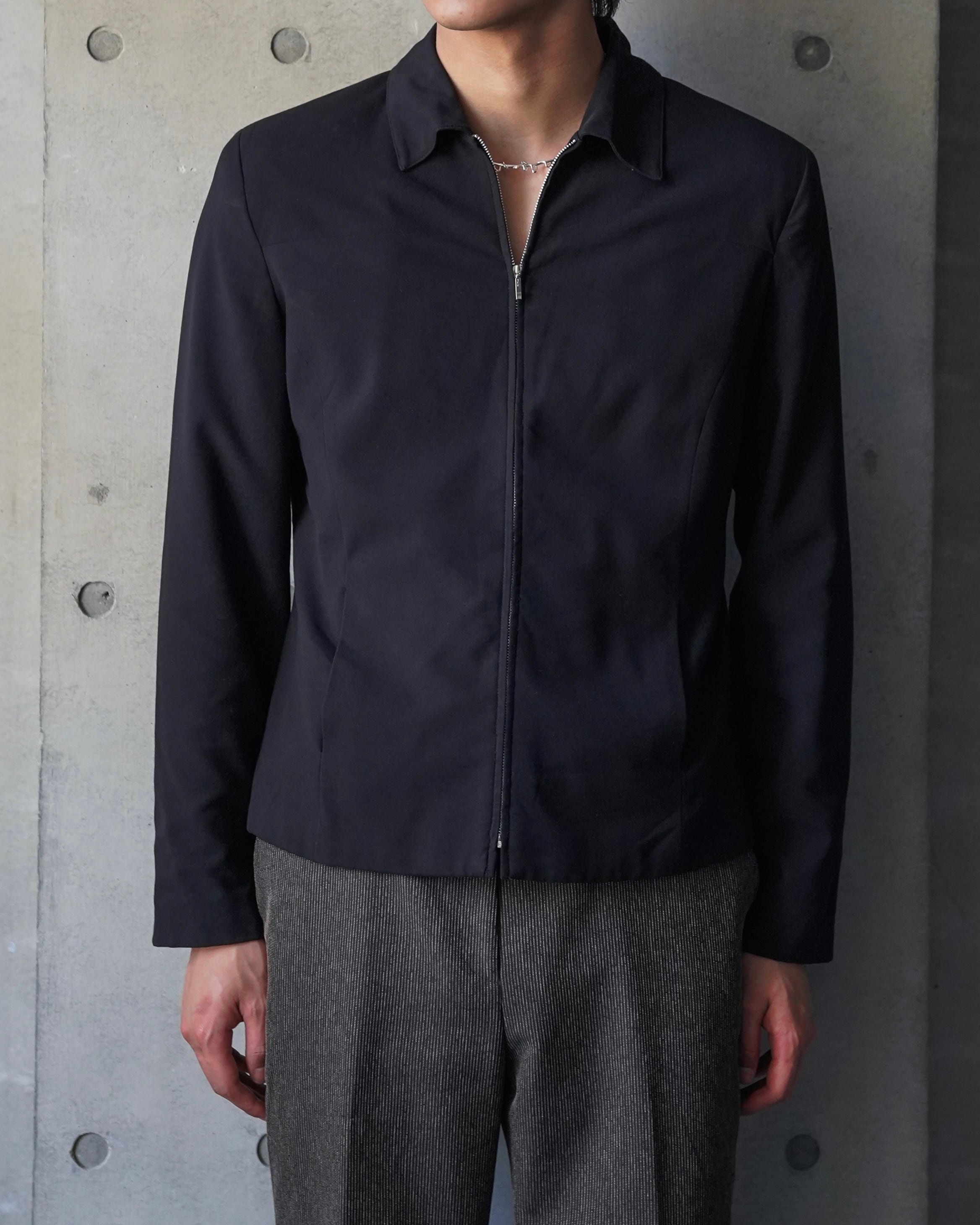 Hype-24 double zip drizzler jacket / black | Hype