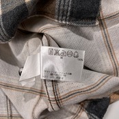 Crocodile クロコダイル ホリゾンタルカラー チェック 長袖 ネルシャツ サイズ LL /メンズ/ブラウンベージュ系×グレー