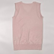 アンサンブル カシミヤ100% DOUBLEDAY ダブルデイ ニット カーディガン ノースリーブ セーター S~M程度 /うすピンク レディース