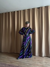 abstract pattern import maxi dress-5015-11