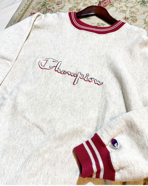 90s "刺繍タグ" champion reverse weave sweat rib type 【2XL】