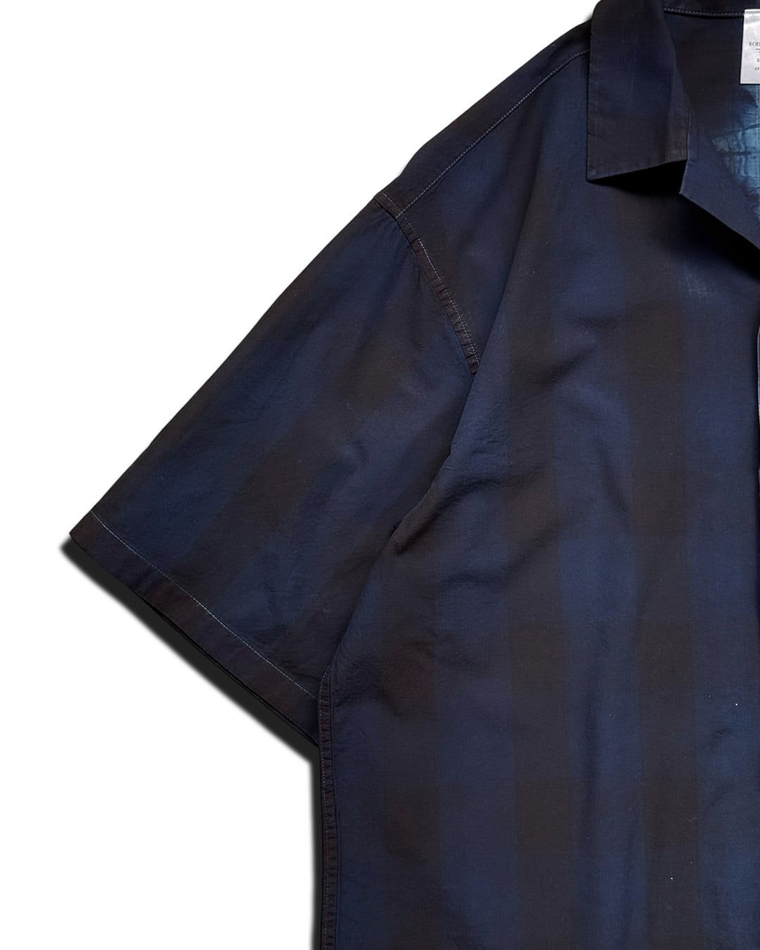 45R 超希少　藍染め オープンカラーシャツ　開襟シャツ　藍染　インディゴ 数量限定販売】藍染め開襟シャツ 二重人格 藍 | 唯一無二の服づくり