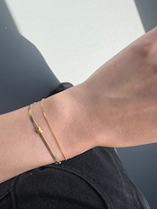 スリーハートスリムブレスレット