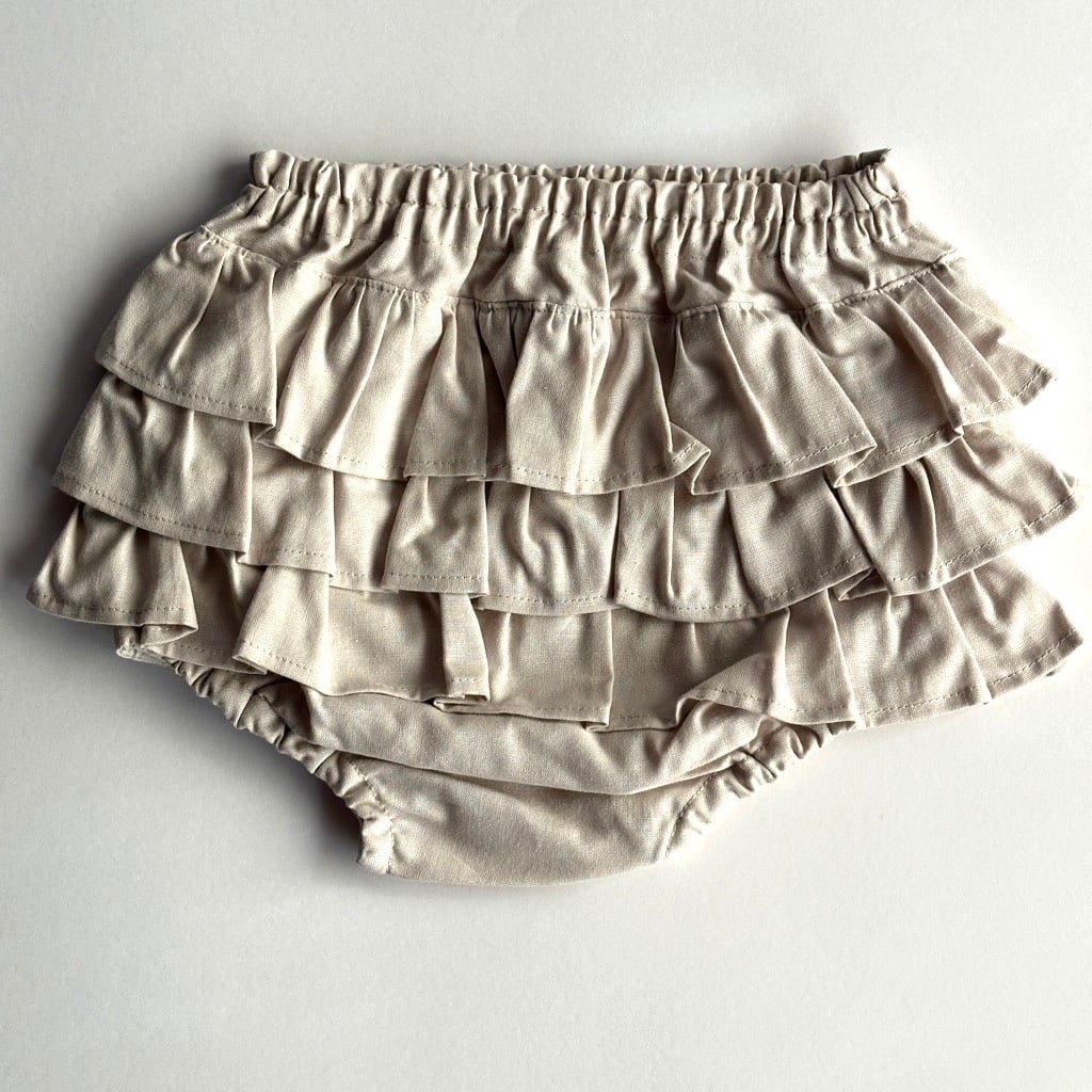 Mimipoupon Frill Pants【Free Size:70-90cm】Beige