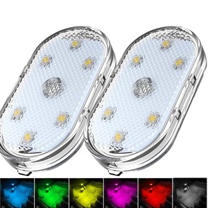 【在庫のみ】ルームランプ LED 車 タッチライト センサー 増設 車内灯 充電式 マグネット ルームライト トランク 天井 寝室 室内灯 クローゼット 廊下 (カラフル)