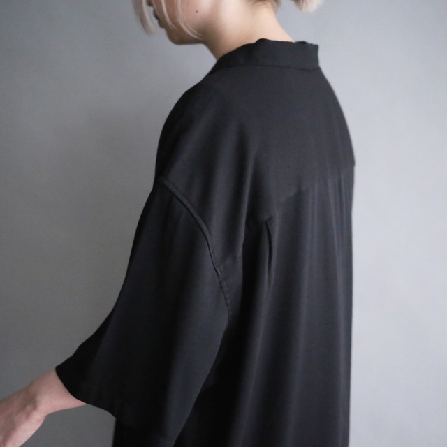 double line cross square loose h/s shirt