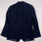 シルク混 Paul Smith ポールスミス ストライプ 裏地柄入り テーラードジャケット M/ネイビー メンズ