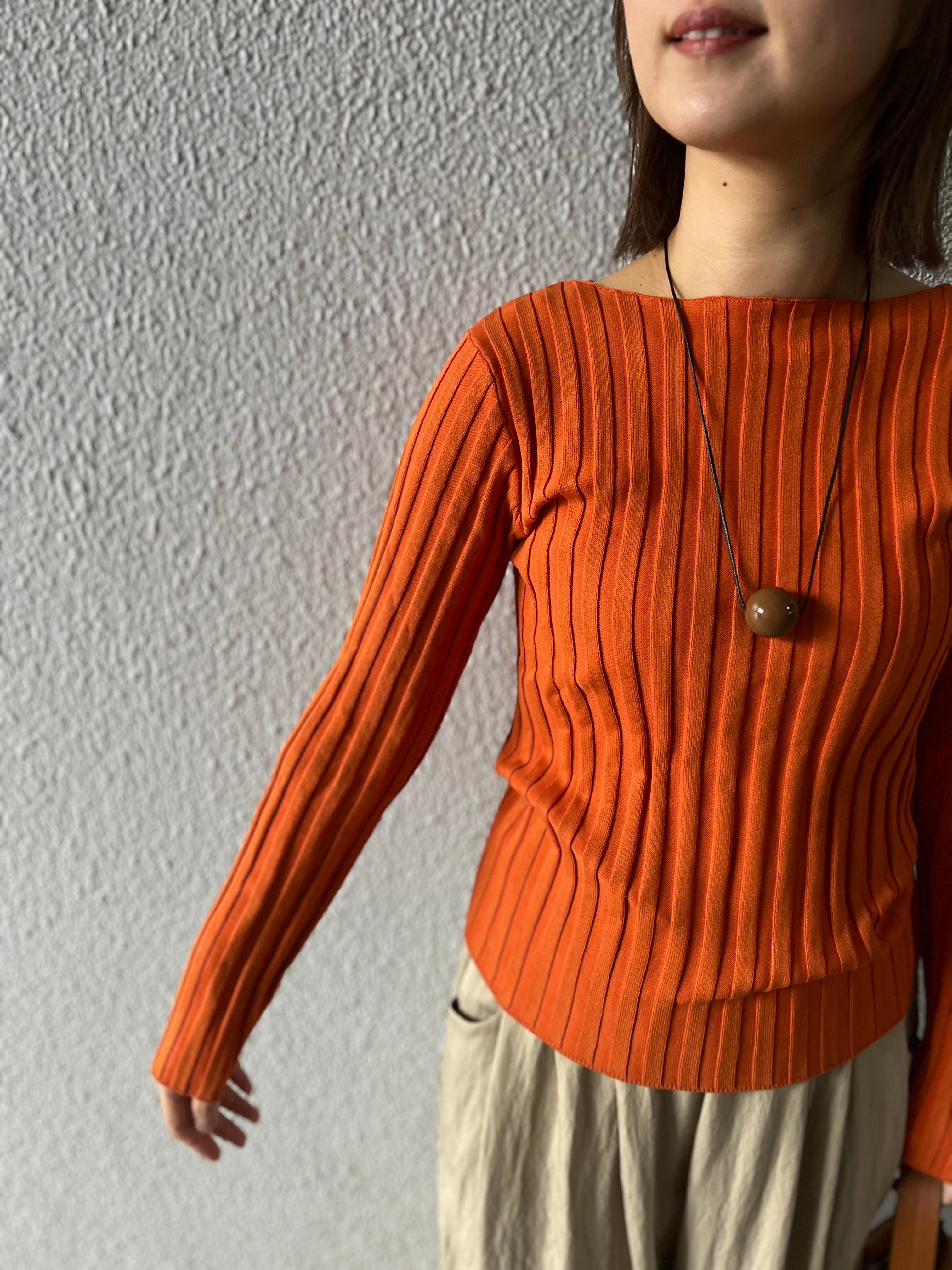 新色追加【 SELECT】ワイドリブボートネックプルオーバー 19-0444