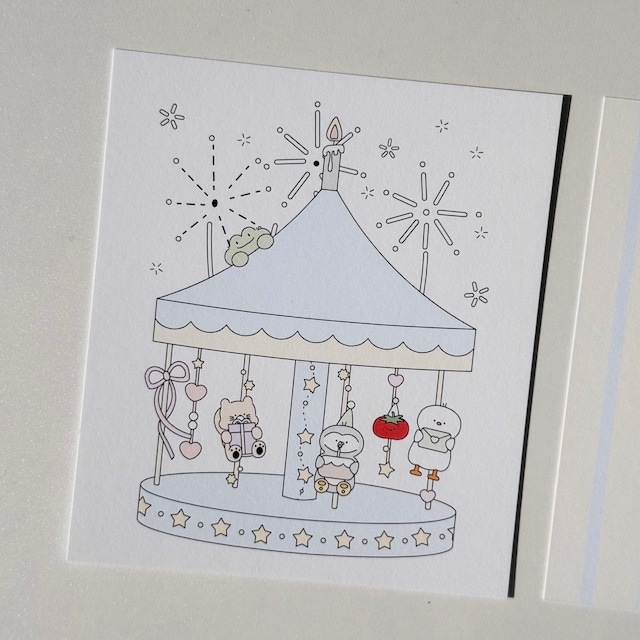 ★予約 papeterie.atelier 〔post card -carousel-〕