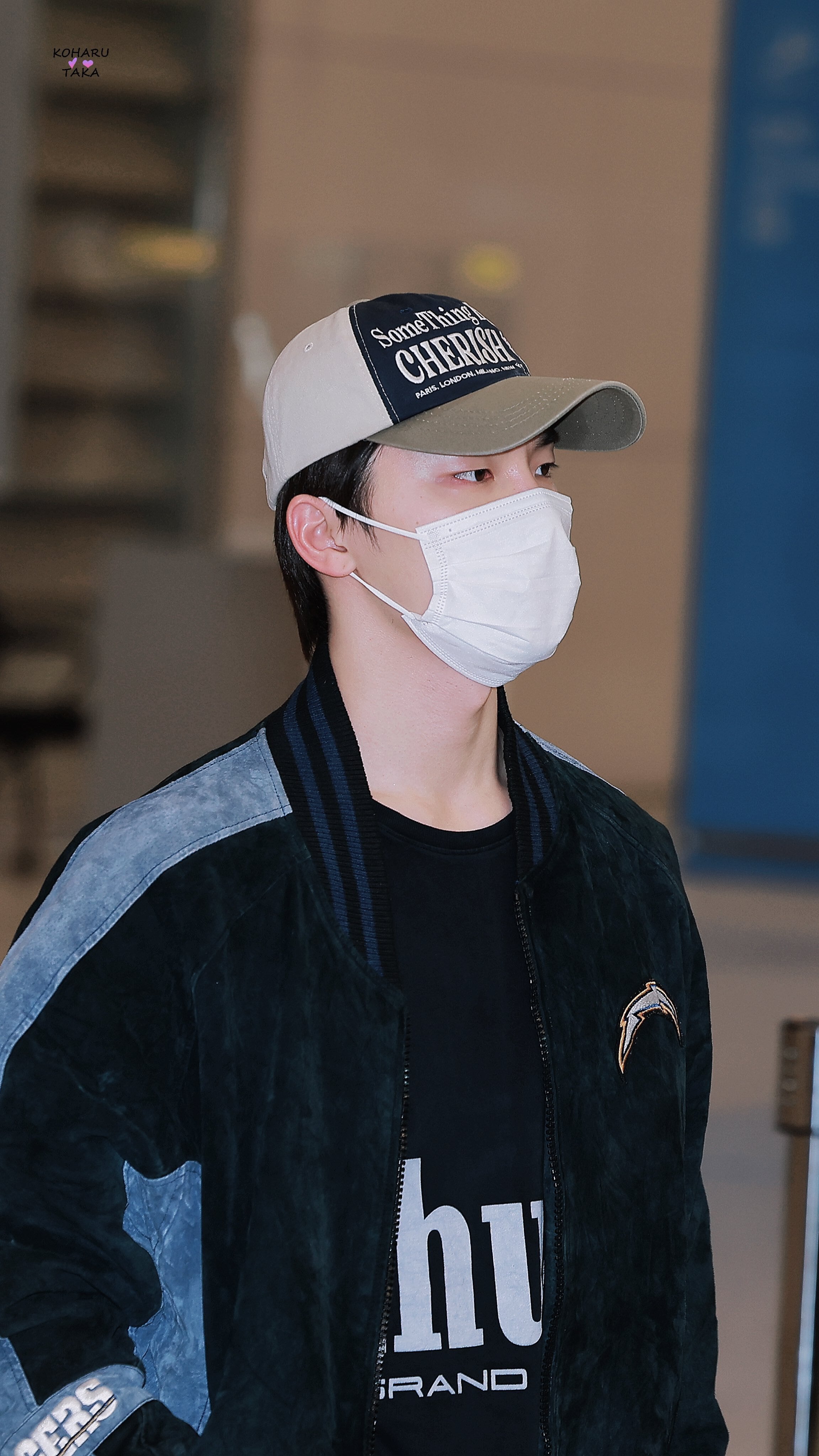 ☆SEVENTEEディノ 着用！！【LARTIGENT】LY CHERISH BALL CAP(NAVY