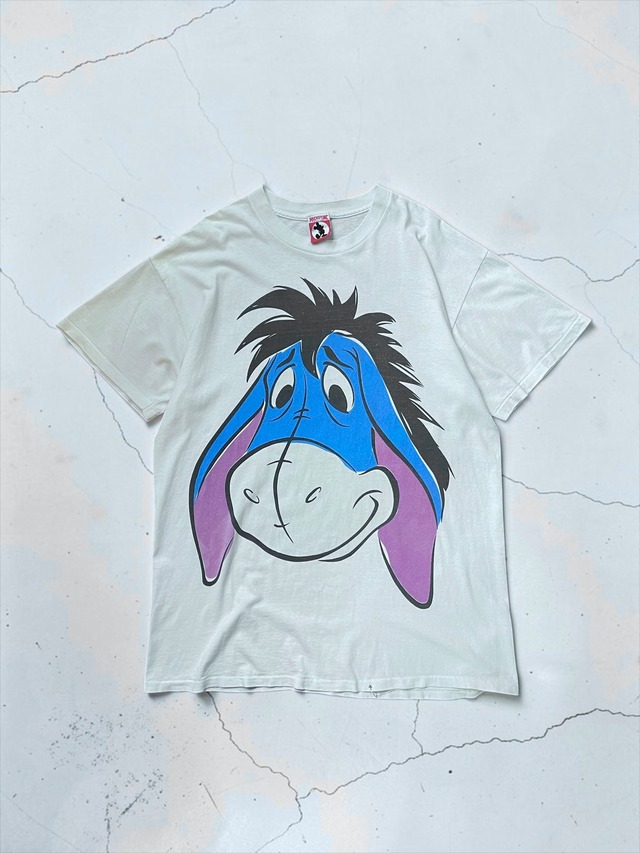 ［90s］Made in USA Disney Eeyore Big Face Print T-shirt Vintage L