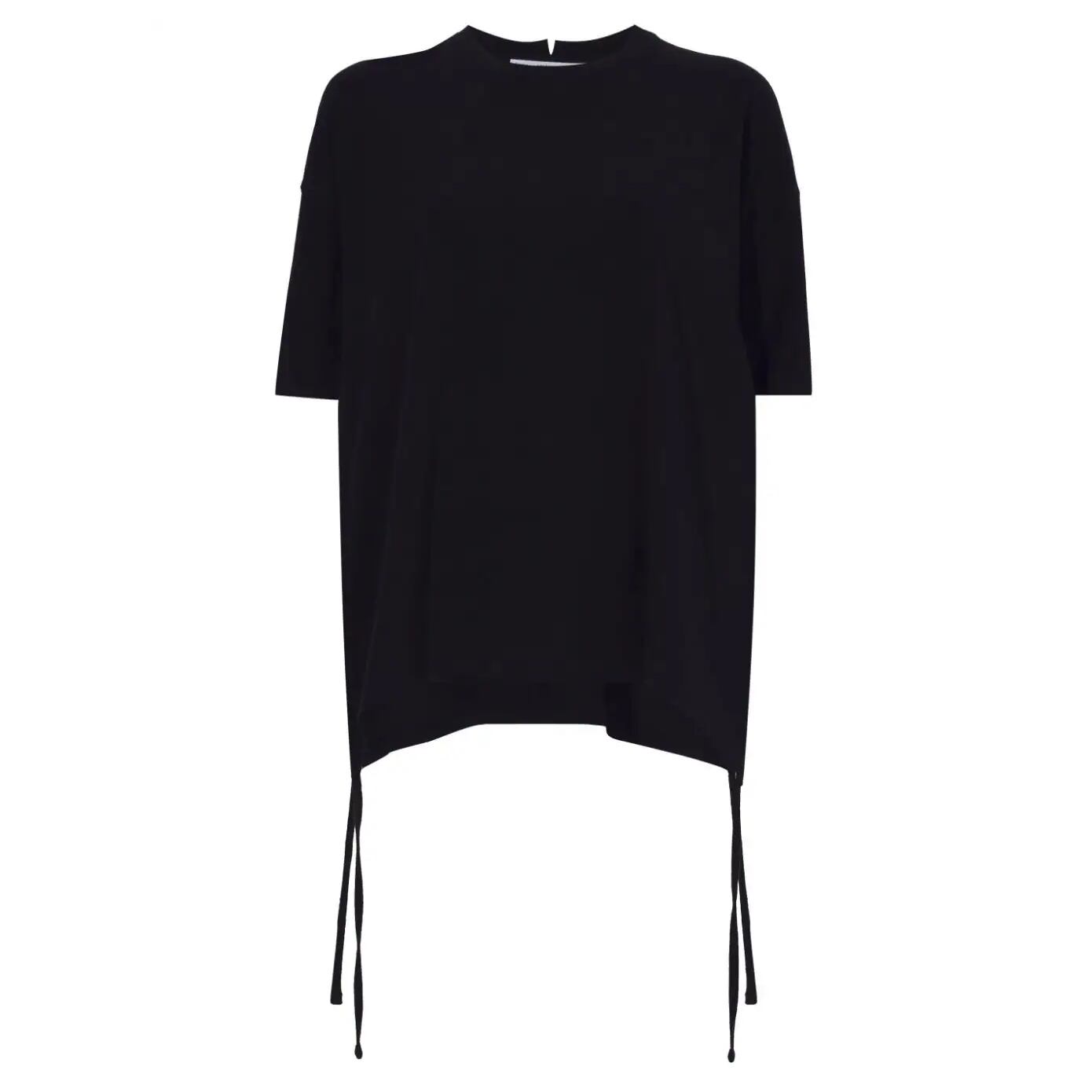 Proenza Schouler White Label　RELAXED SIDE TIE T-SHIRT　BLACK