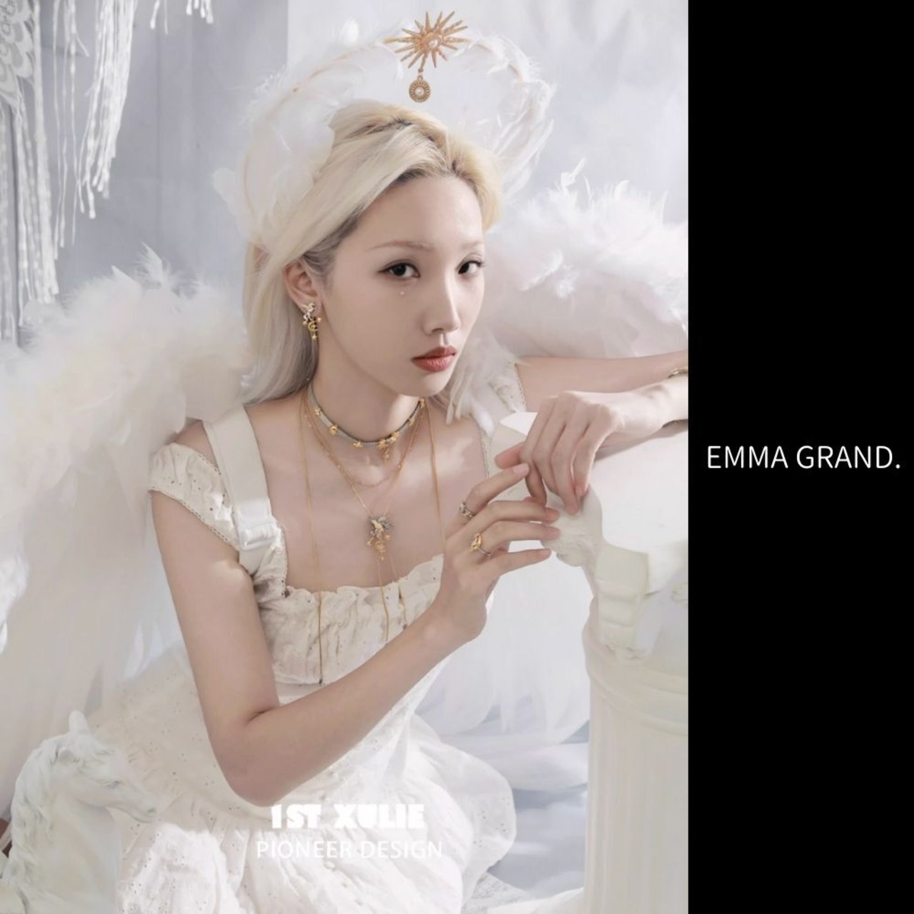 夢空を駆けるペガサスの二重星環チョーカー＆ネックレスセット E00633