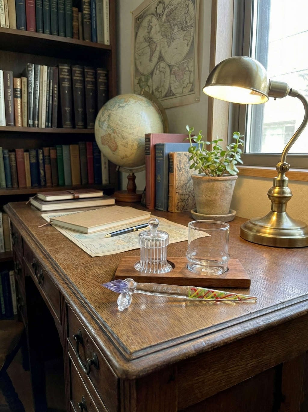 【書斎で存在感・趣味の文具】佳耀工房のポット・洗浄容器セット(専用台付) 贅沢な時間 ひとりの時間【全国一律送料無料(※北海道・沖縄を除く)】