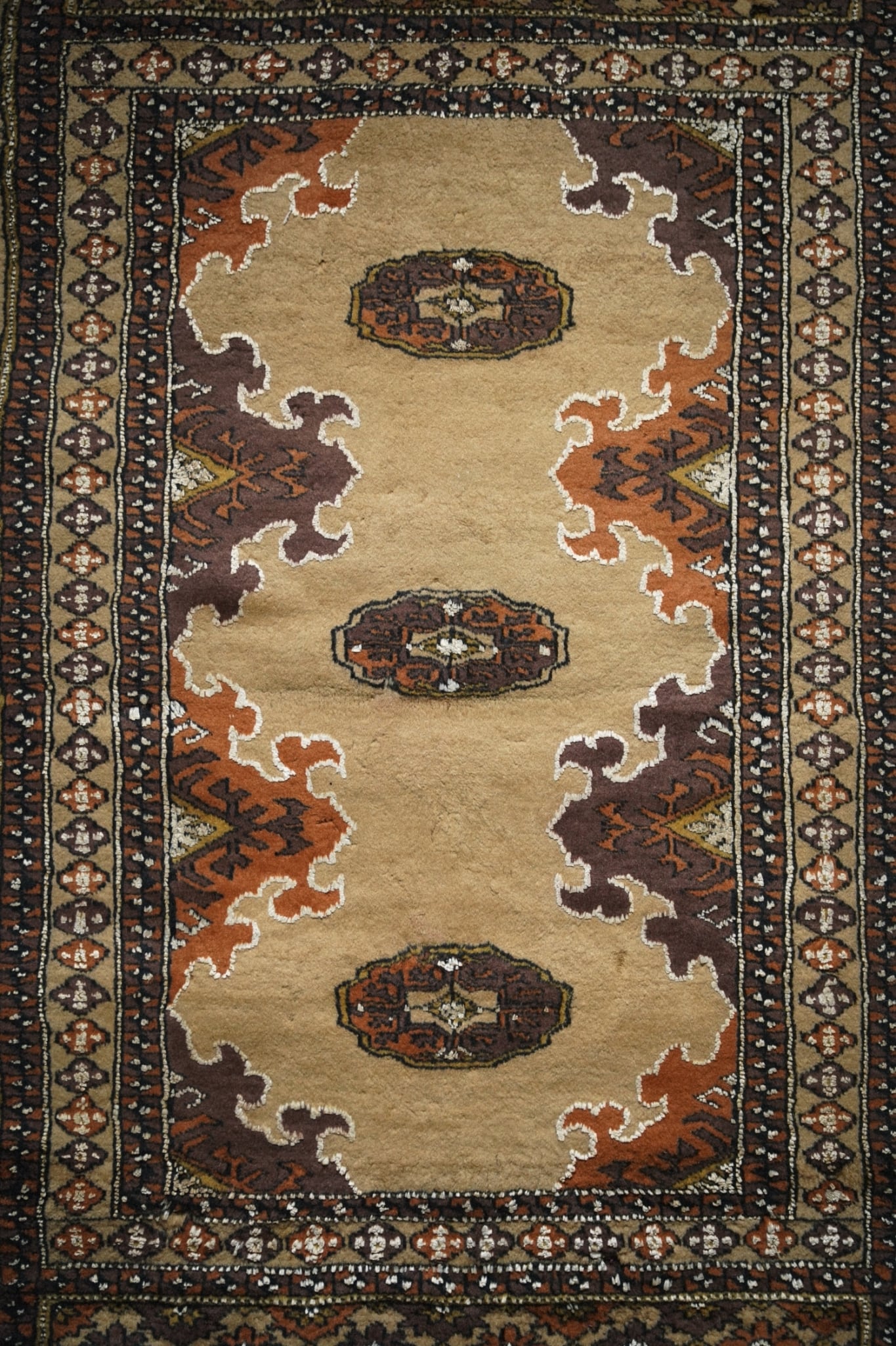 158×101 ヴィンテージラグ　ハマダン　手織ラグ 2035-Vintage Pakistan rug | 手織りのヴィンテージラグ専門店 | Bahr