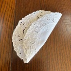 ドイリー　丸　カットワーク刺繍　フランスリネン　花びん敷き 12CLec2