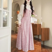 Chinese Style Elegant Pink Dress 5084