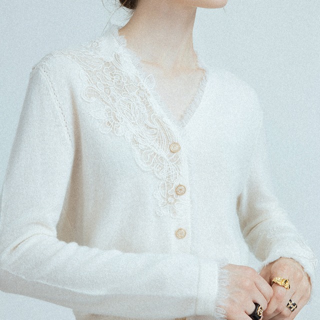 Lace Angora Cardigan