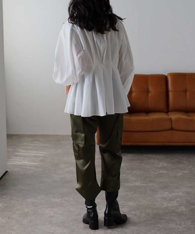 ウエストタックロングスリーブシャツ