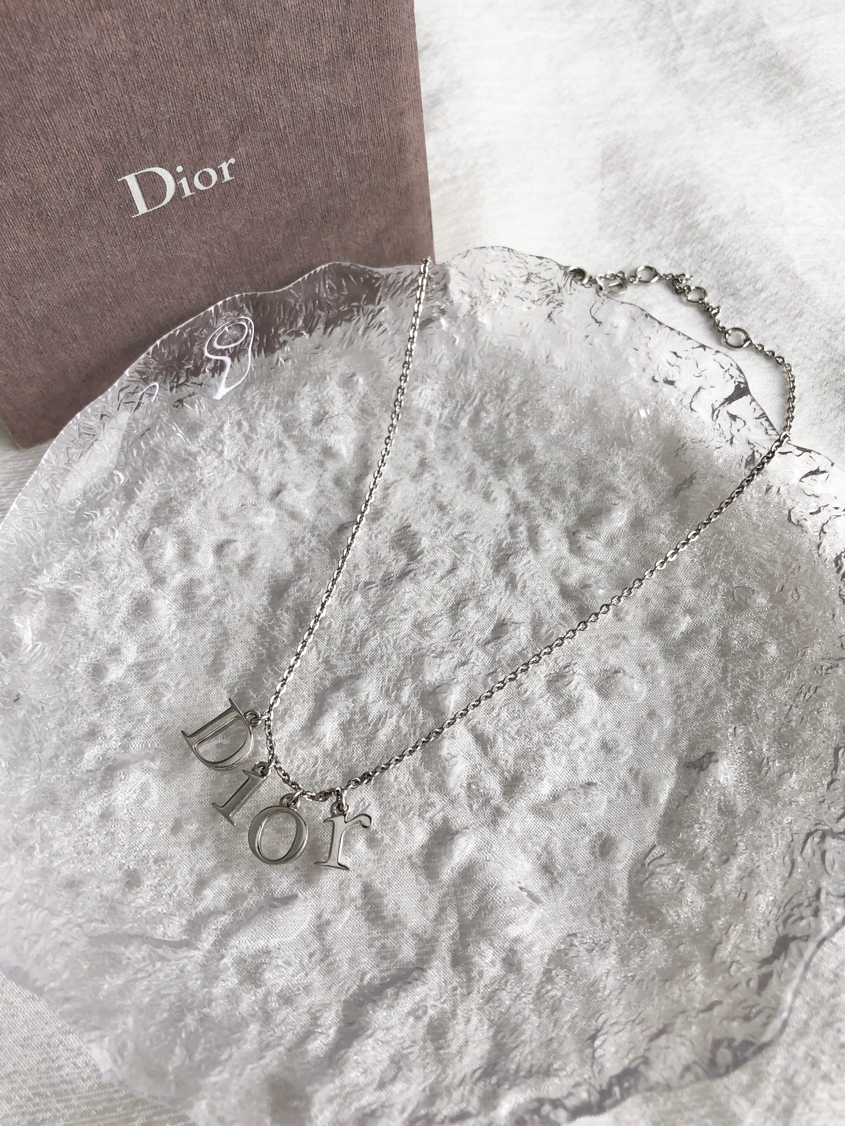 Dior ネックレス シルバー クリスチャンディオール ロゴ ネックレス