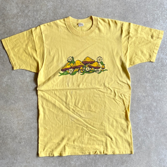 1970s  Vintage TOWN CRAFT Mushroom Tee  XL　H486