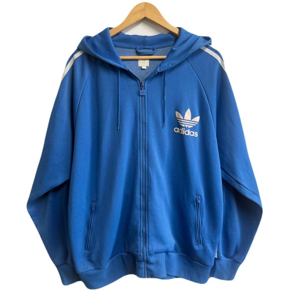 【美品】 adidas トレフォイル トラックジャケット　Mサイズ adidas アディダス トレフォイル トラックジャケットパーカー ジップ