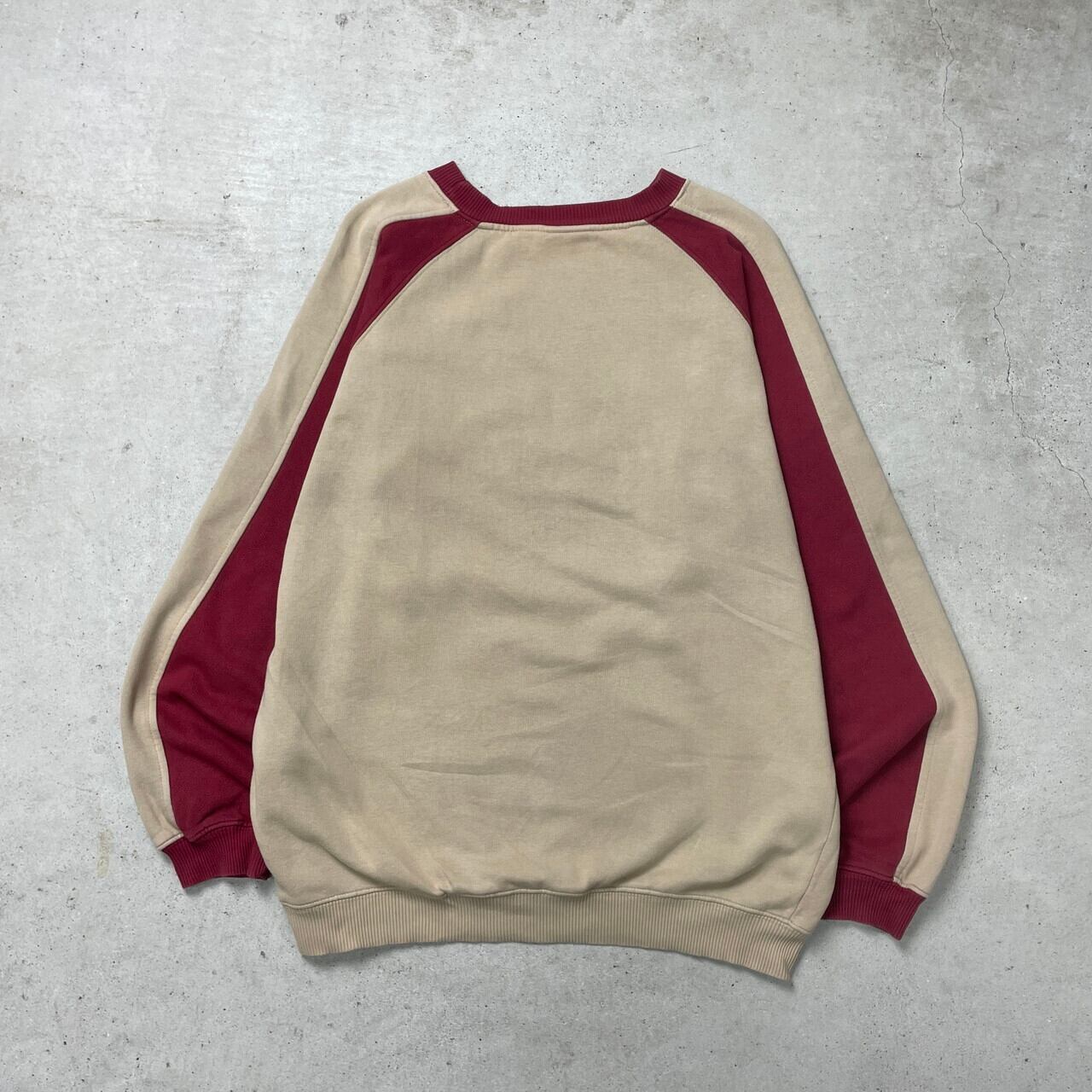90年代 PUMA プーマ フロントロゴ 刺繍 バイカラー スウェットシャツ