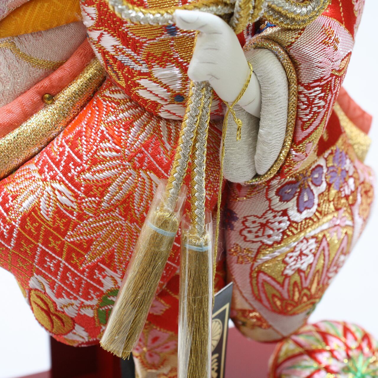羽子板飾り《商品コード》10308-0164 D 花振袖 金襴 10408-0007 621188