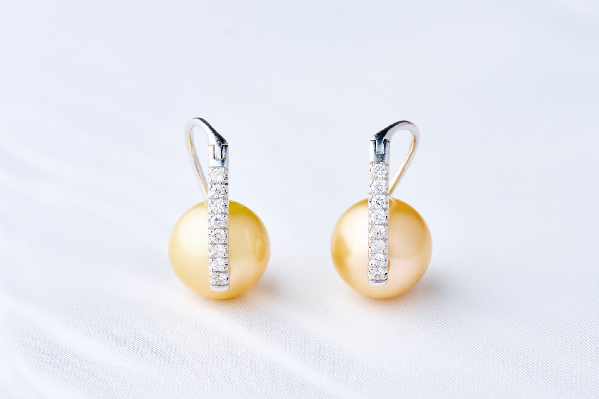 3way 南洋ゴールドパール×ダイヤモンドピアス（2種） | 中村江里子  