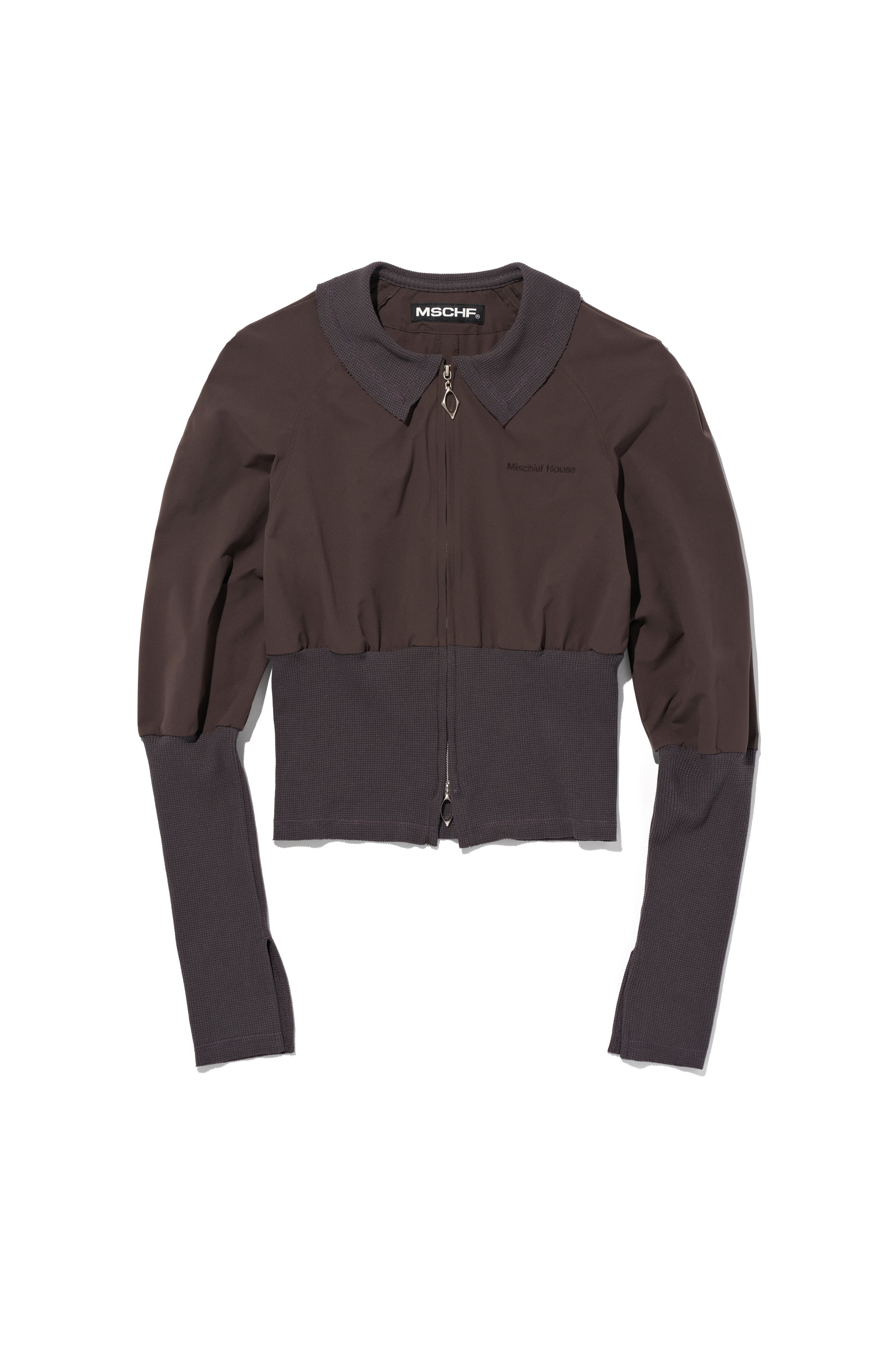 MSCHF] LIGHTWEIGHT WAFFLE ZIP UP SHIRTS_BROWN ミスチーフ 正規品