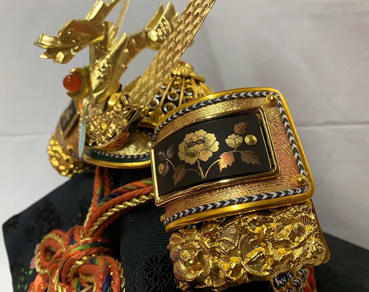 日本伝統工芸☆京都 高級五月人形 龍紋兜 武士 武具 武具 風水 招福