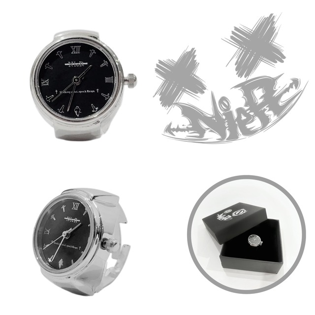 《超プレゼントイベント商品案内》ORIGINAL SILVER RING WATCH【BLACK】
