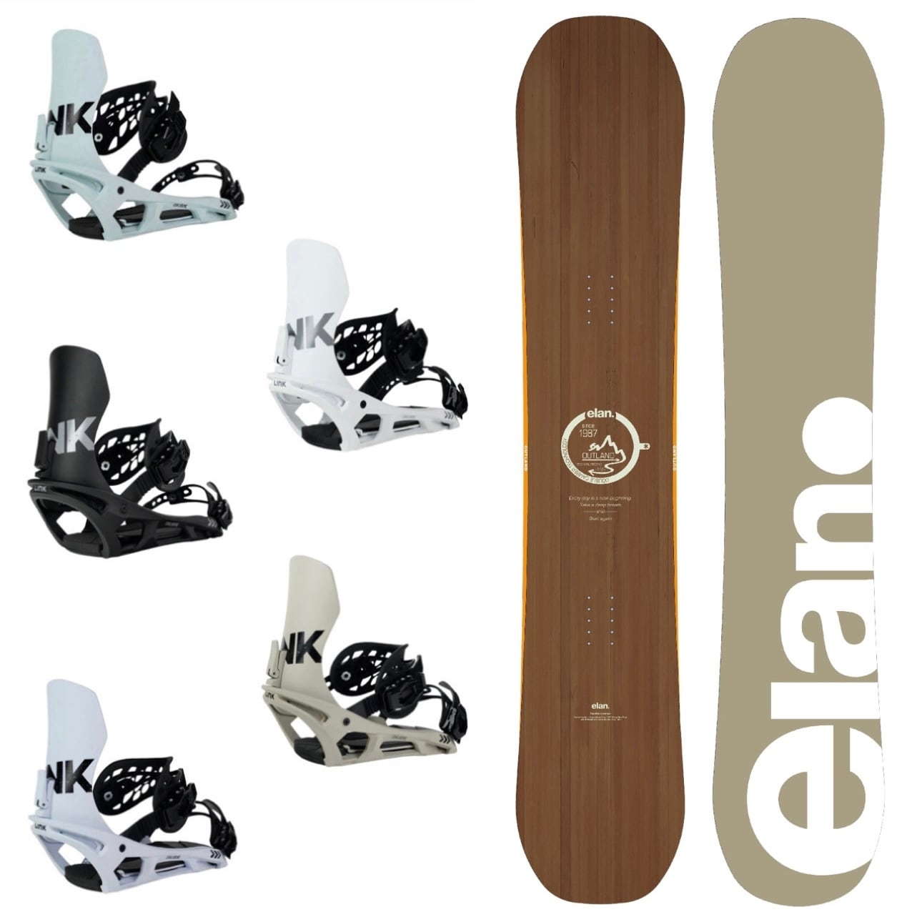 ELAN × LINK 2点セット OUTLAND ＋ EXKLUSIVE スノーボード エラン  