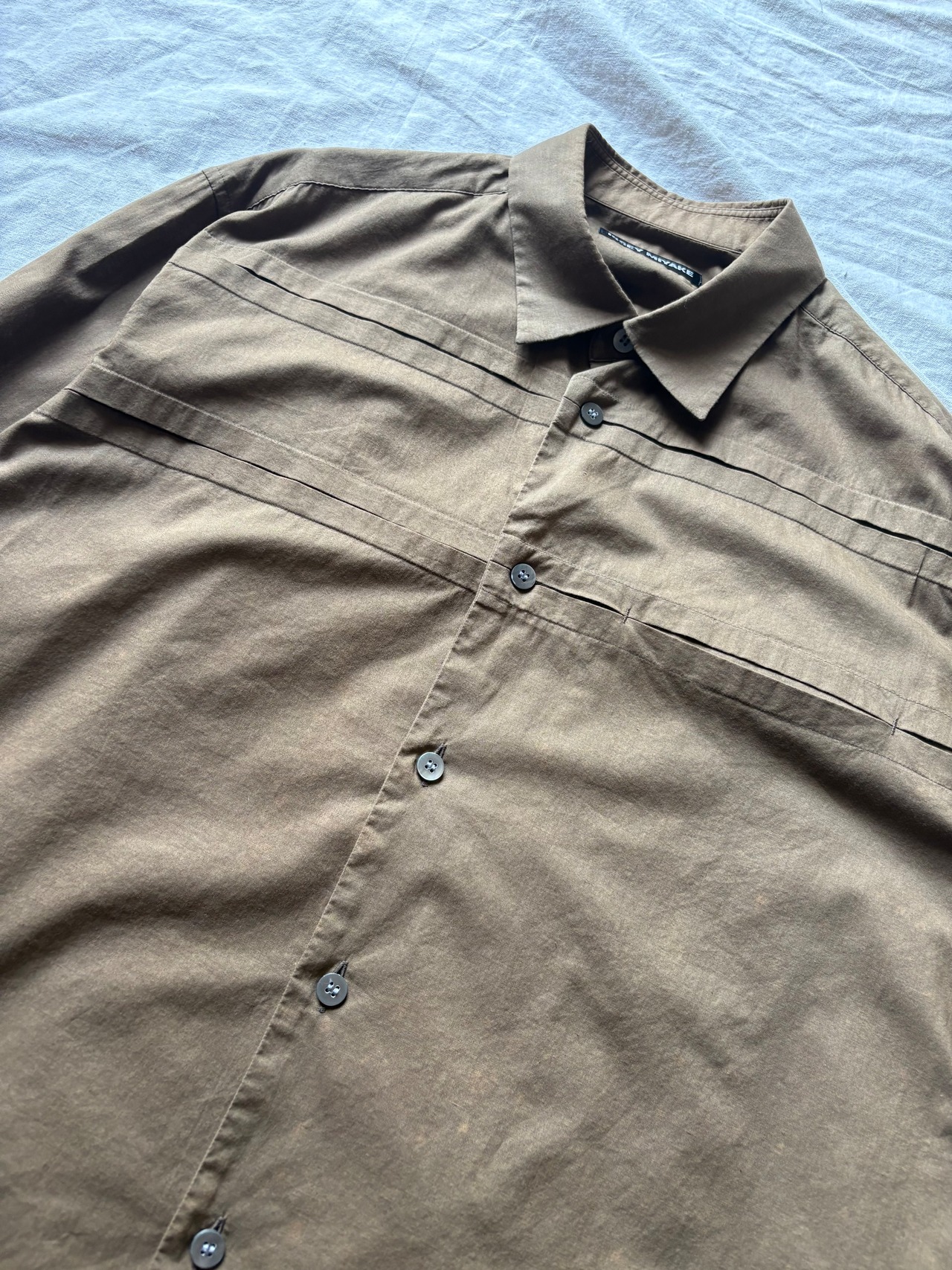“ISSEY MIYAKE” 2010 Garment Dye Khaki Shirt