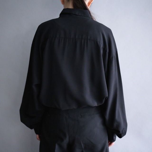 "刺繍" black mode embroidery design  loose shirt