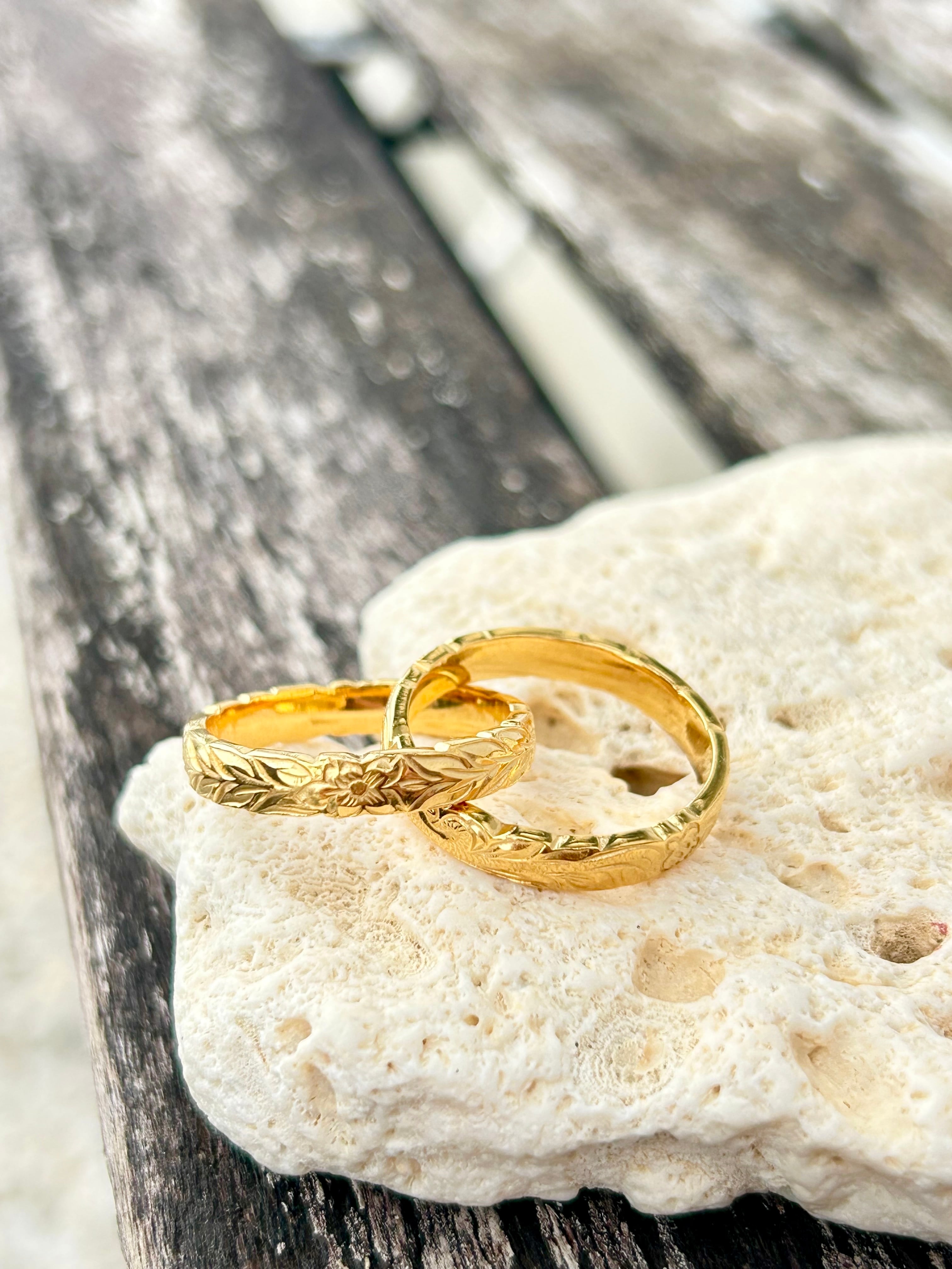 9th anniversary double ring ～gold～￥14,000+tax