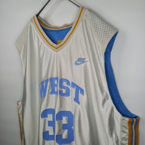 ナイキ　リバーシブル　タンクトップ　ノースリーブ　ゲームシャツ　NBA　刺繍ロゴ