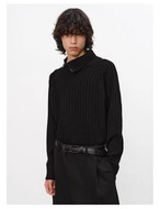 JCAESAR STUDIO Diagonal Zip Knit Sweater