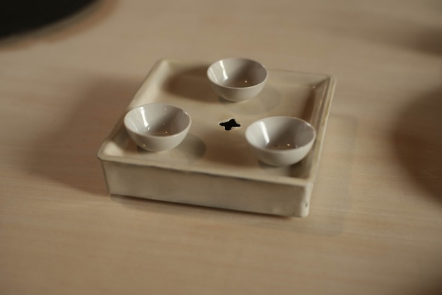 ［展示期間限定］nijiiro / 茶盤　白枯　 (受注制作)