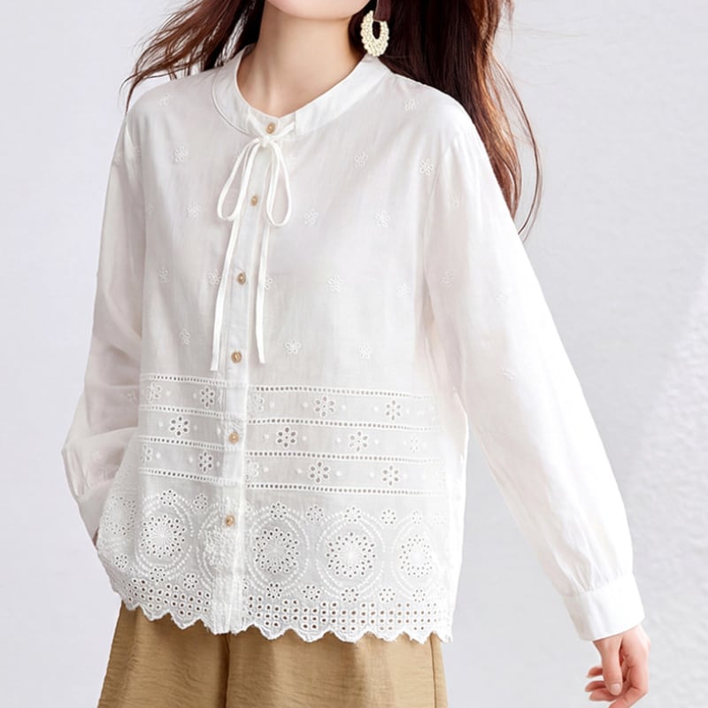 アイレット刺繍ブラウス M2354