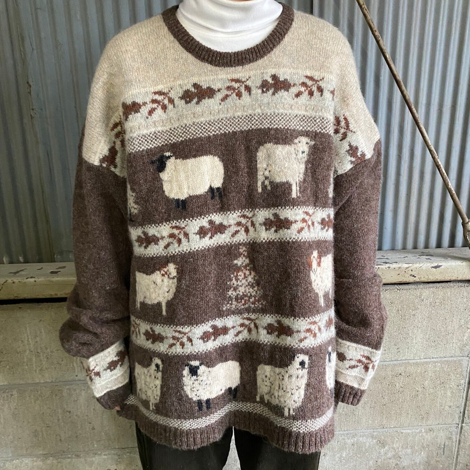 Woolrich ウールリッチ 羊 アニマル ウールニットセーター