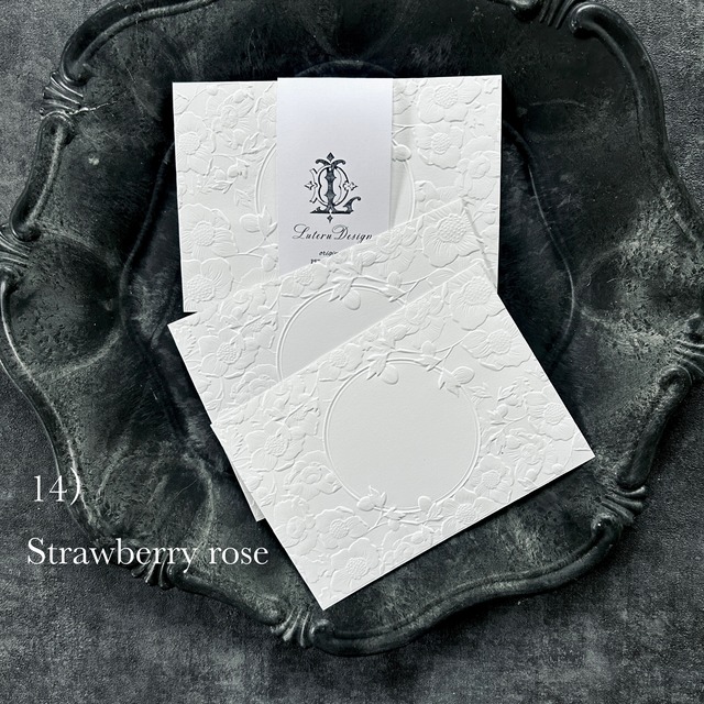 新柄登場♪選べる17柄:花飾りエンボスポストカード３枚セット