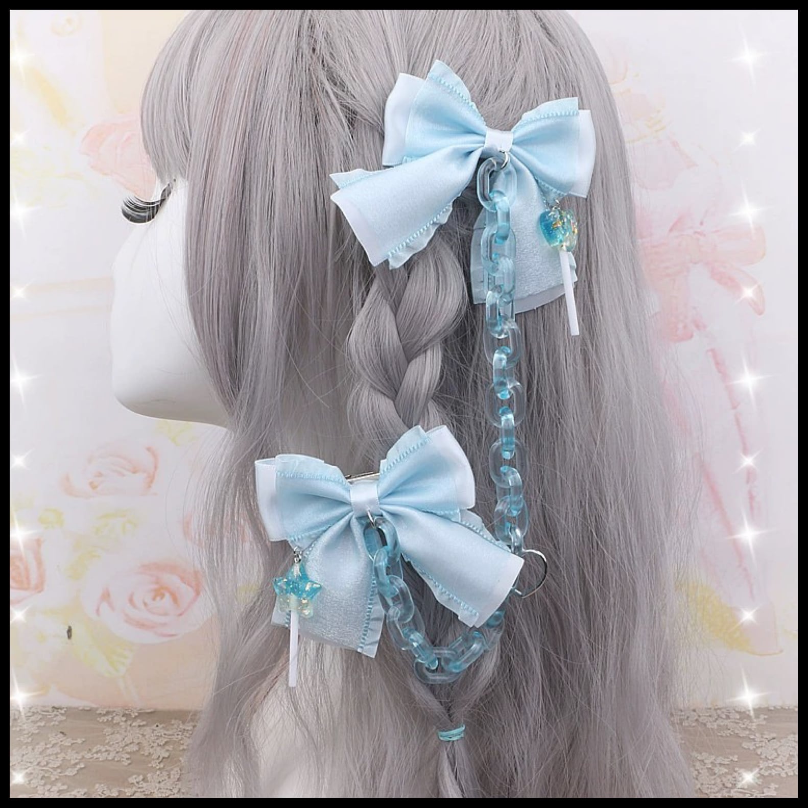 お取り寄せ】サブカル 天使界隈 クリアチェーン リボン ヘア